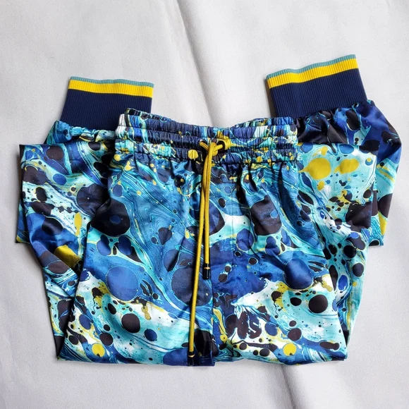 NWT$1,145 Dolce and Gabbana DG Logo Marble Print Jogger Sweatpants Sz 52 (36)